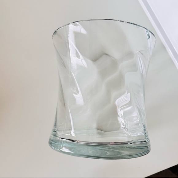 TOSCANY PERIGNON Handblown Concave Optic Ice or Wine/Champagne Bucket Glass Vase - Picture 9 of 14